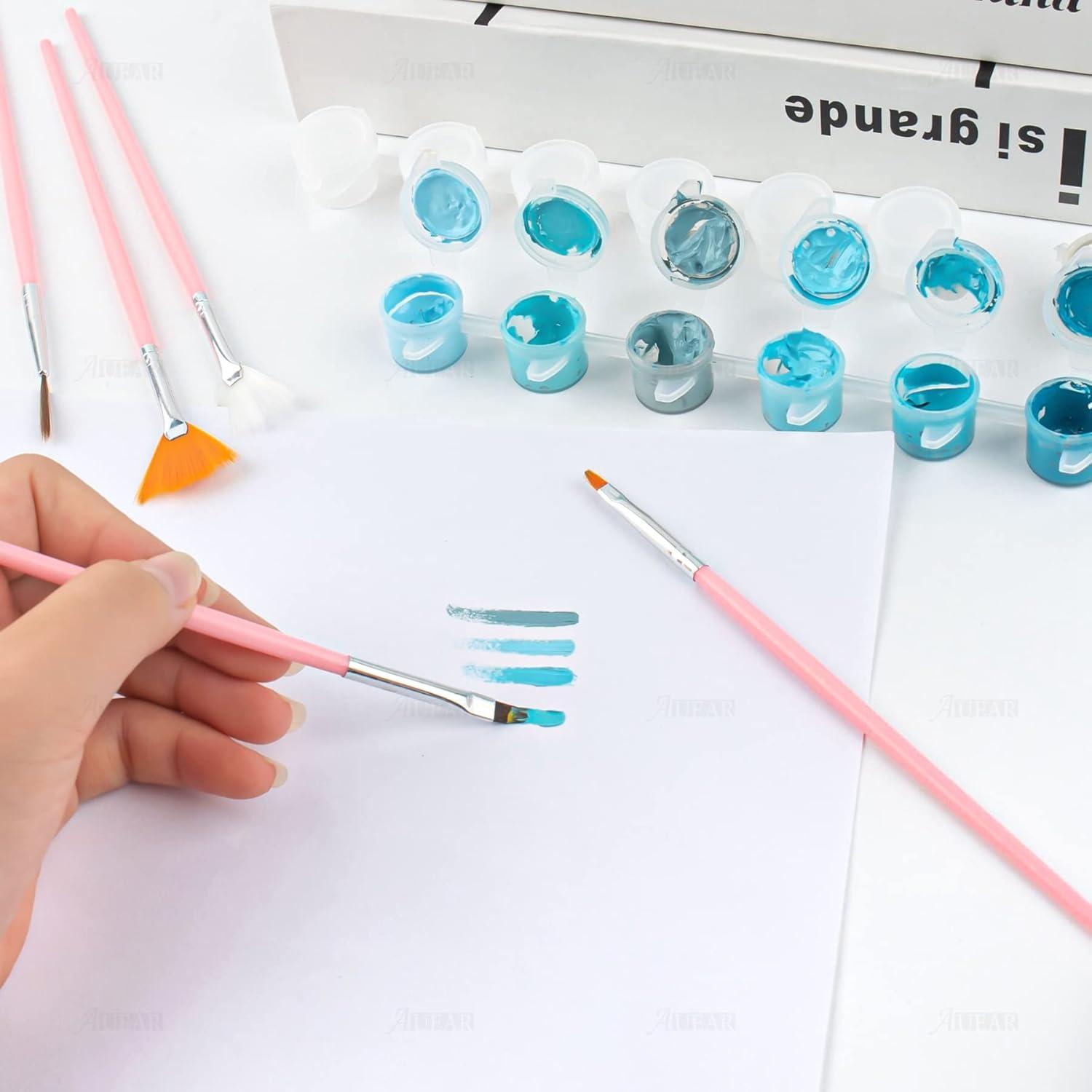 AUEAR 60 Tarros de Pintura Vacíos 3ml con Tapa Plástico