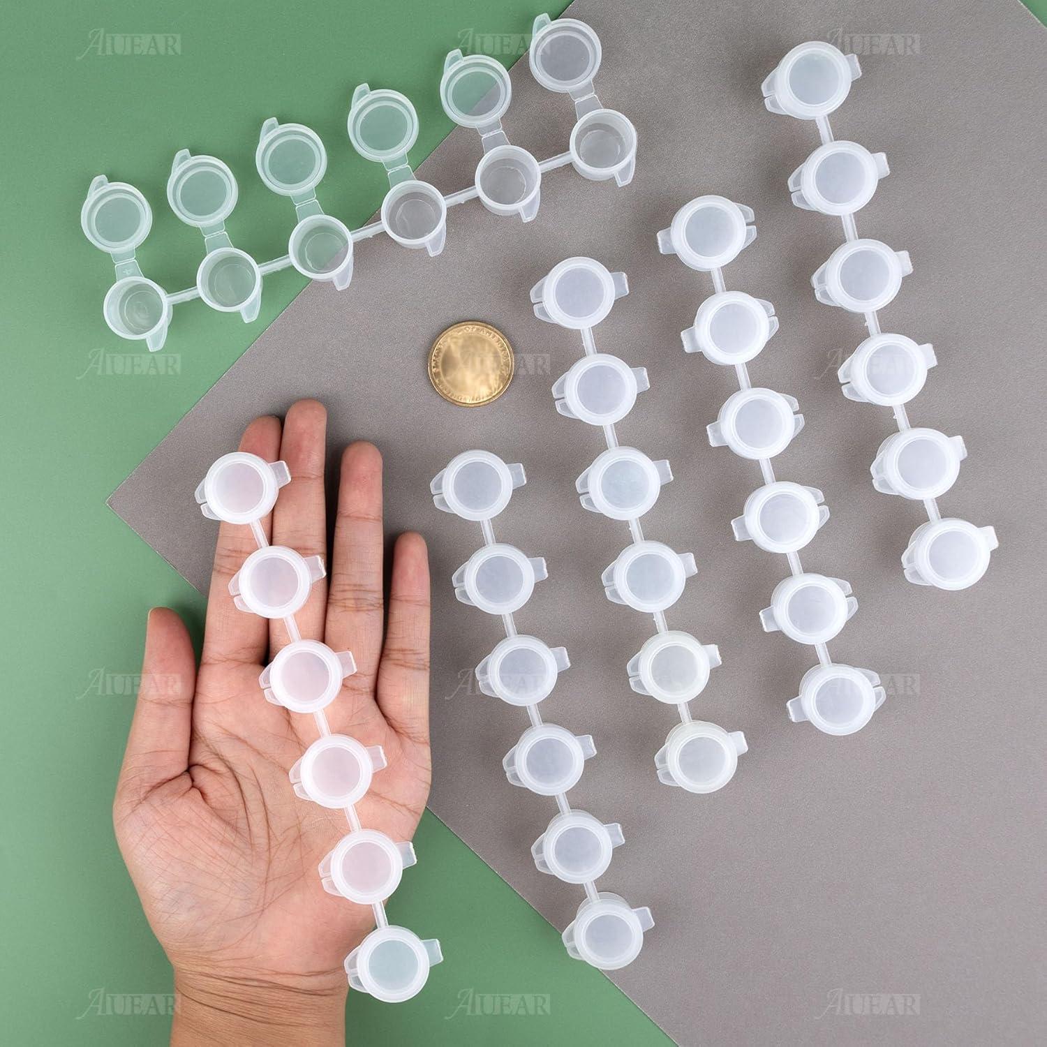 AUEAR 60 Tarros de Pintura Vacíos 3ml con Tapa Plástico