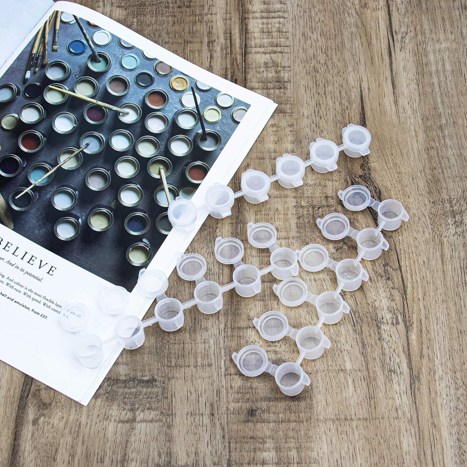 AUEAR 60 Tarros de Pintura Vacíos 3ml con Tapa Plástico