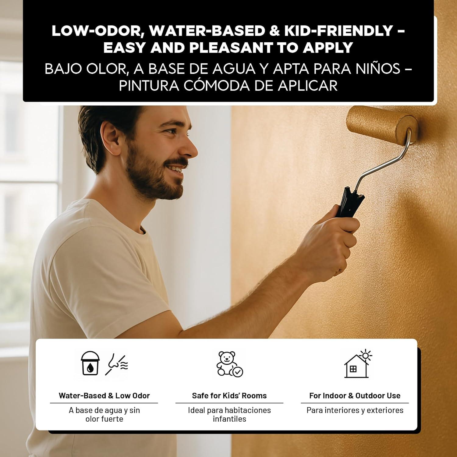 Pintura de Pared Metálica LM-Kreativ 2L Oro Champán Brillo