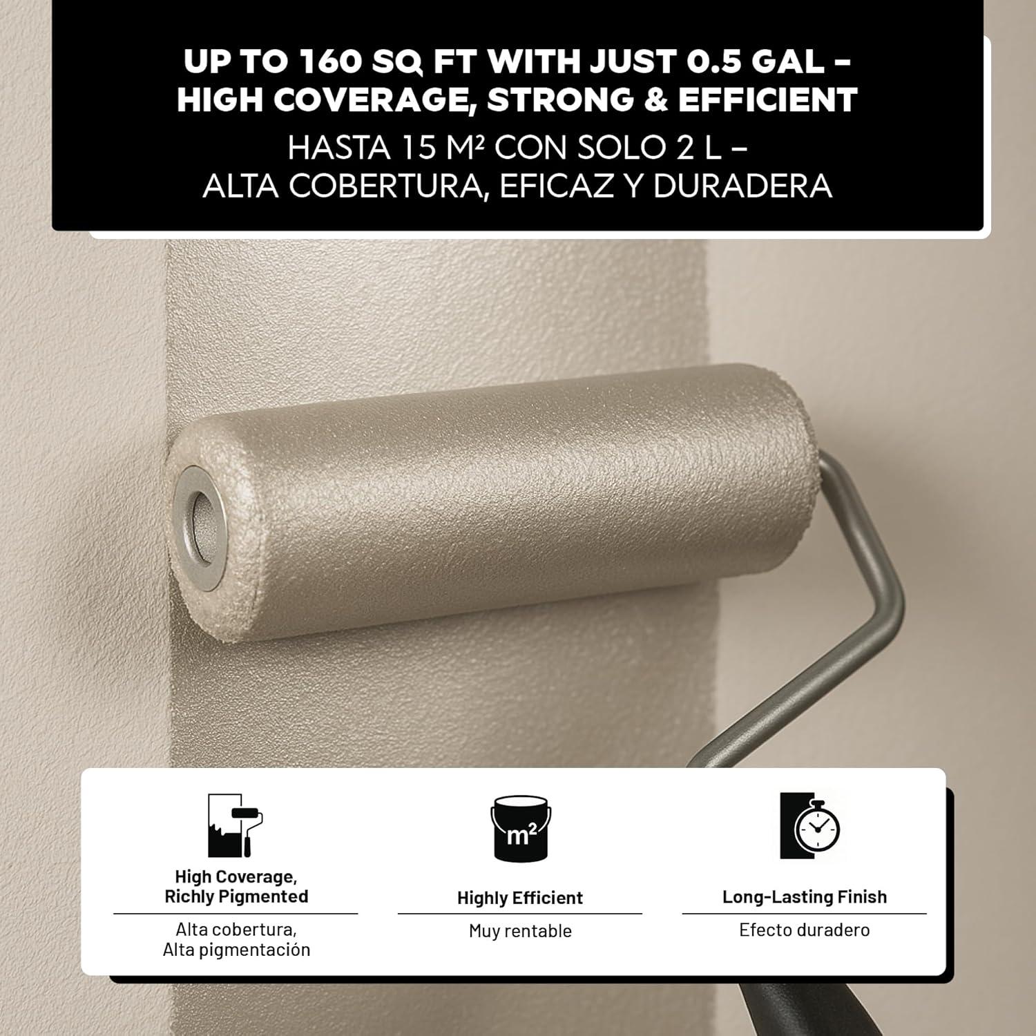 Pintura de Pared Metálica LM-Kreativ 2L Oro Champán Brillo