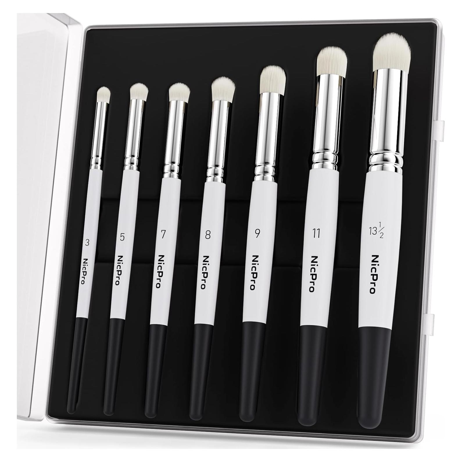 Set de Pinceles Secos Nicpro 7 Tamaños para Miniaturas