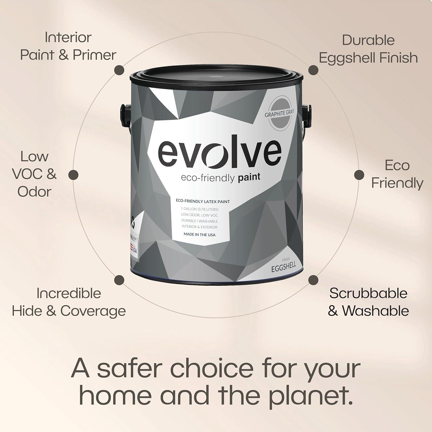 Pintura y Primer Evolve 1 Galón Gris Grafito Bajo Olor