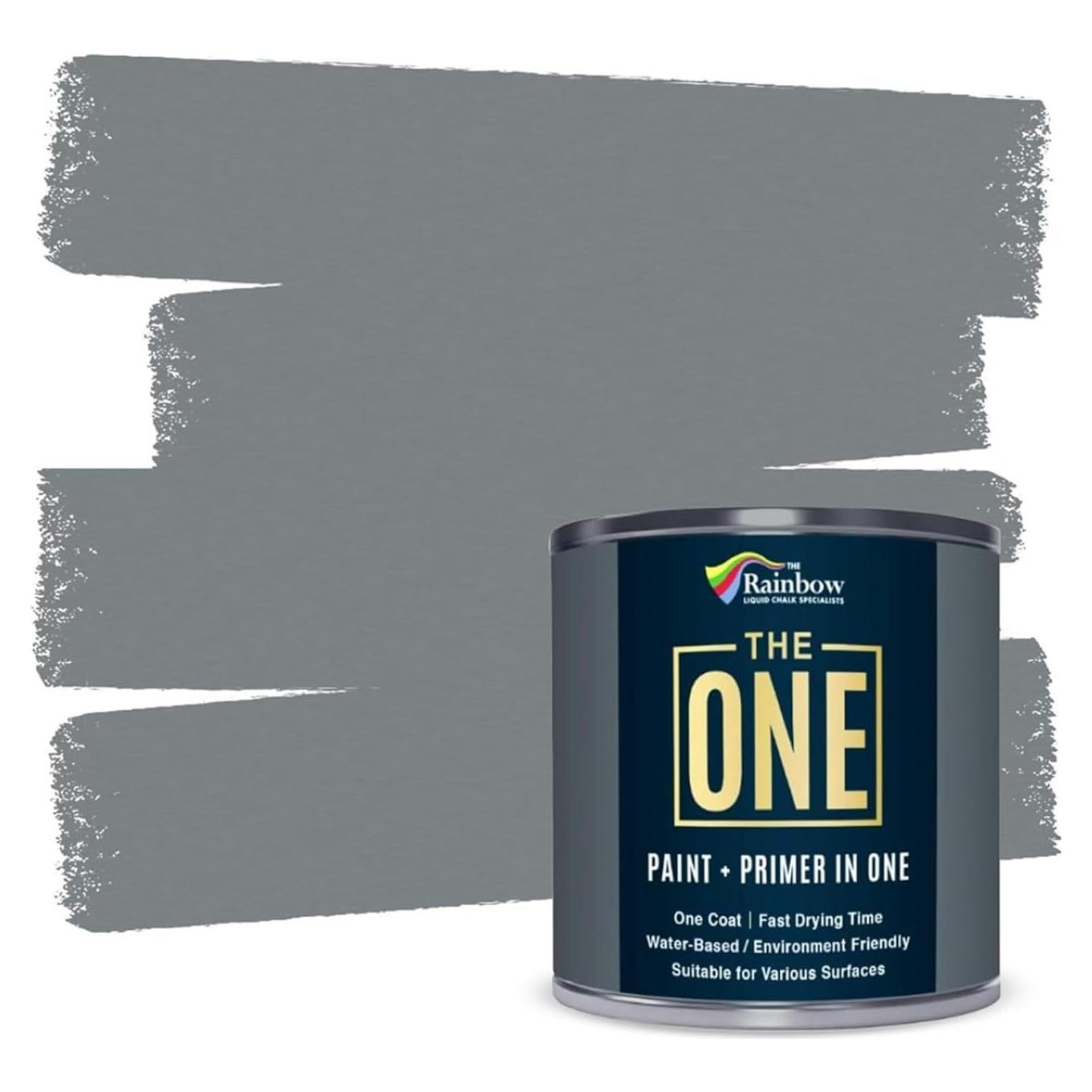 Pintura y Primer Todo en Uno LA UNA - Gris Brillante 250ml