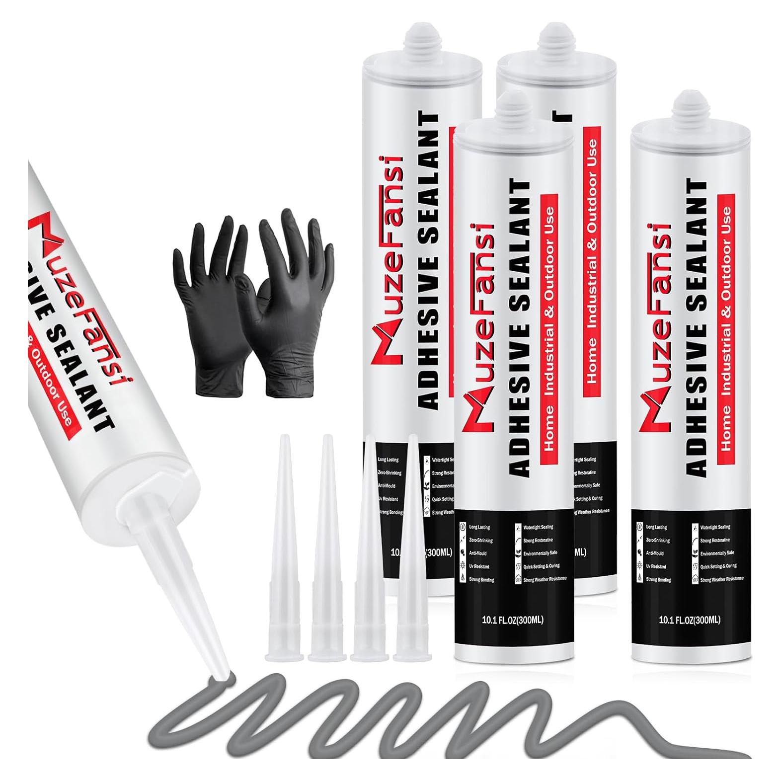 Relleno de Grietas de Cemento MuzeFansi 4 Paquete 300 ml