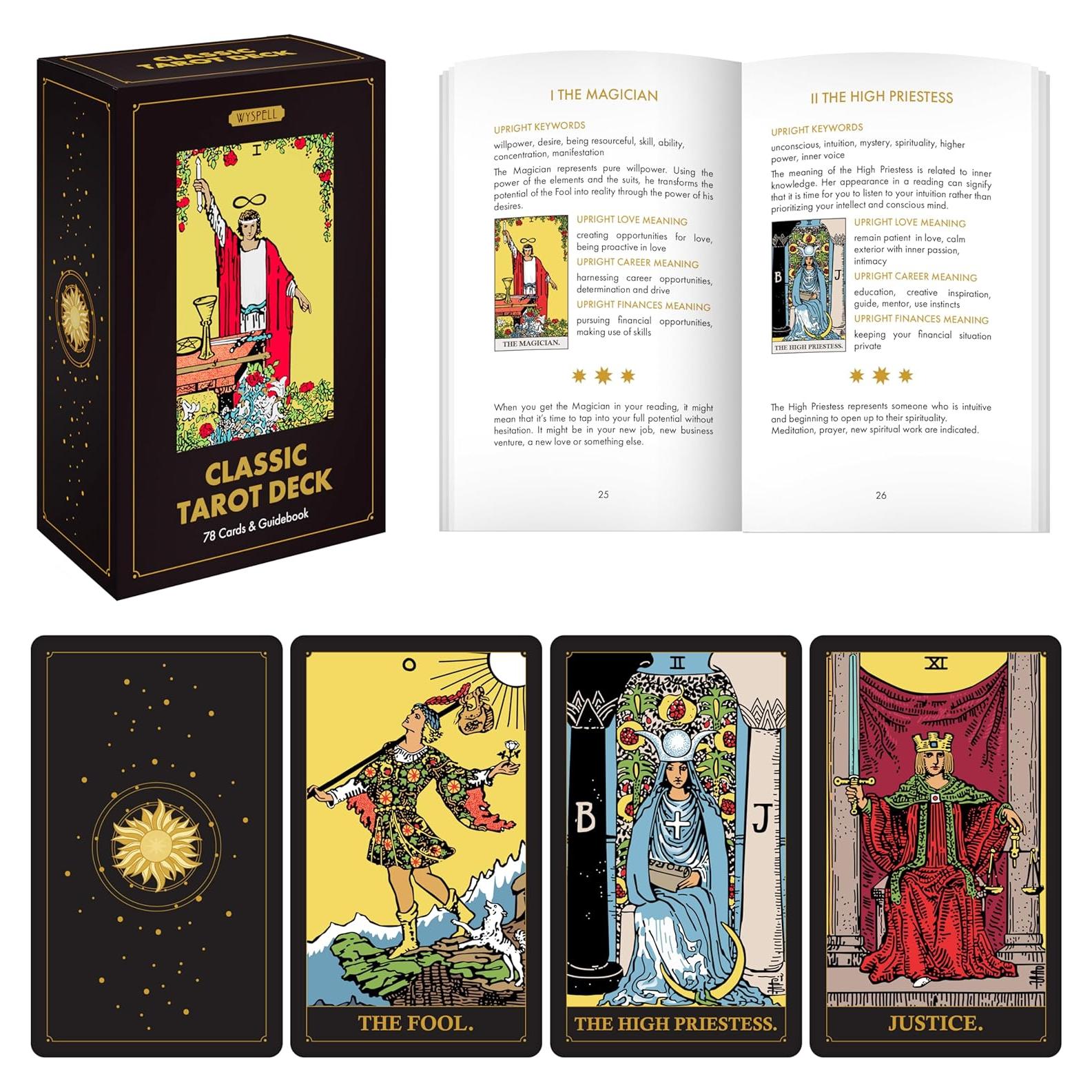 Baraja de Tarot Clásica Wyspell con Guía para Principiantes