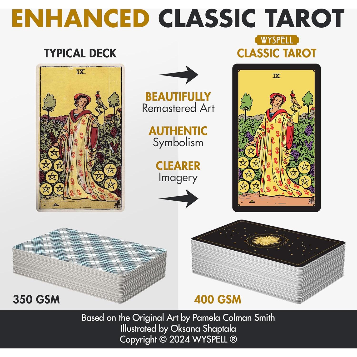 Baraja de Tarot Clásica Wyspell con Guía para Principiantes