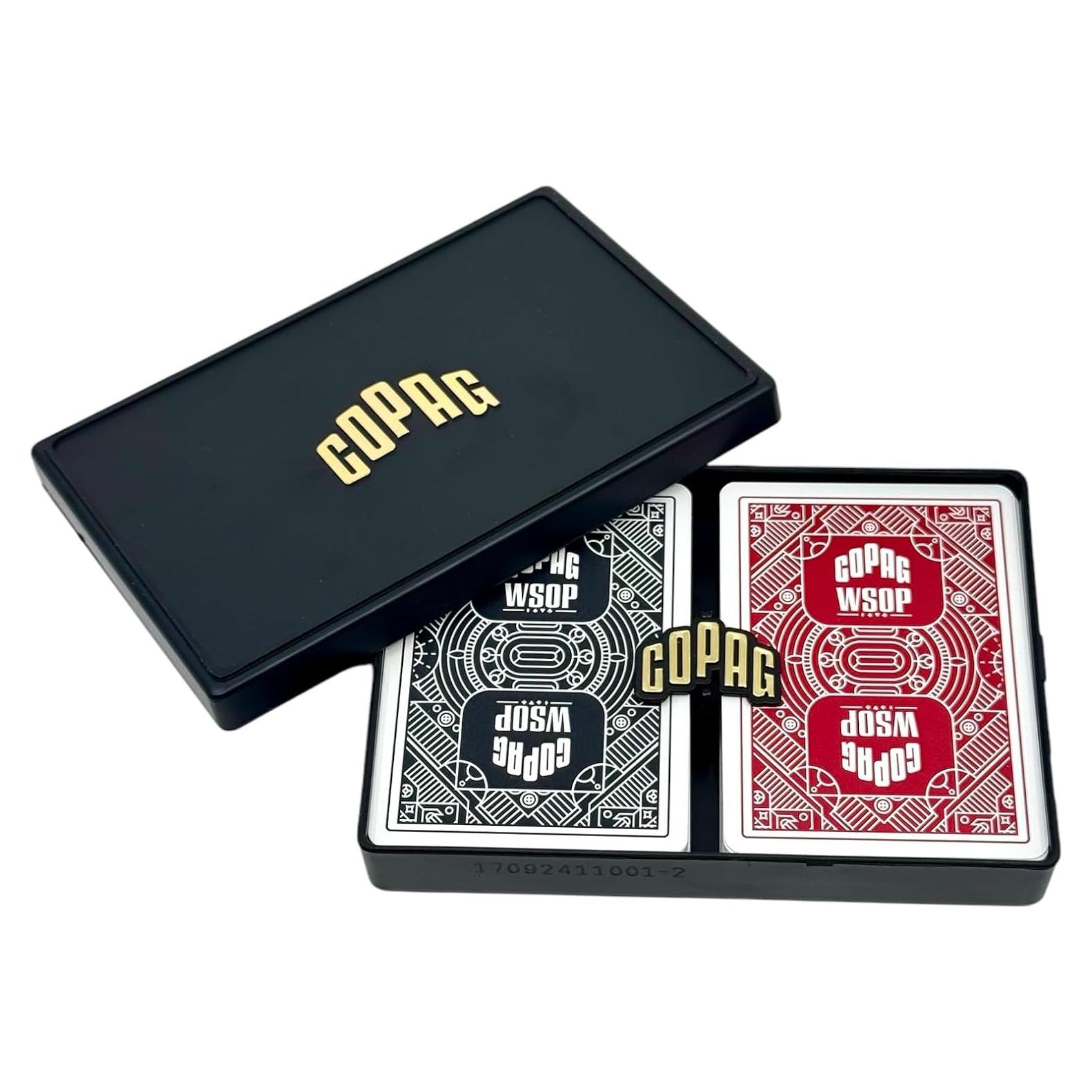Cartas de Póker Copag WSOP 100% Plástico Jumbo - 2 Mazos