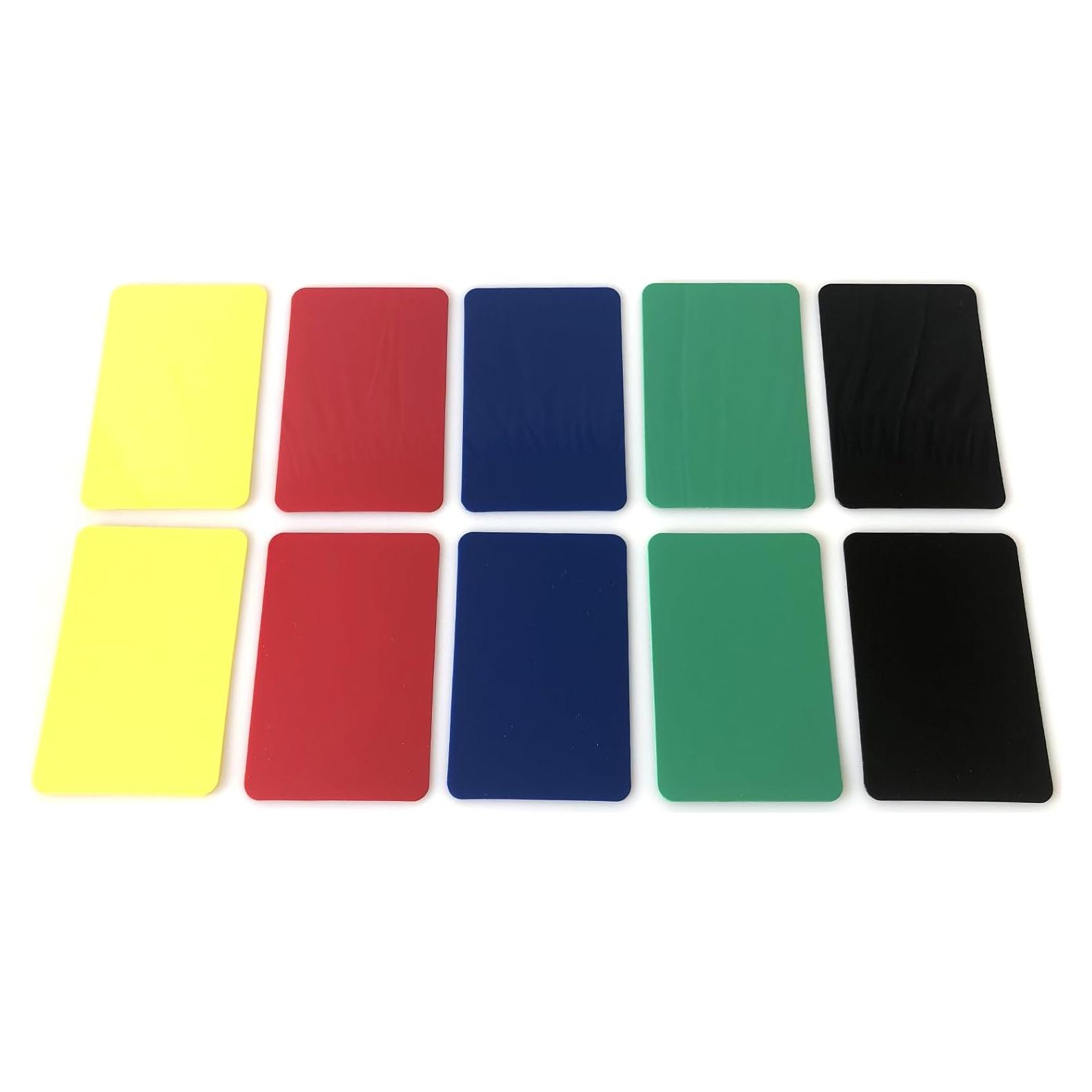 Yuanhe 10 Tarjetas Cortadas de Póker Tamaño Puente 5 Colores