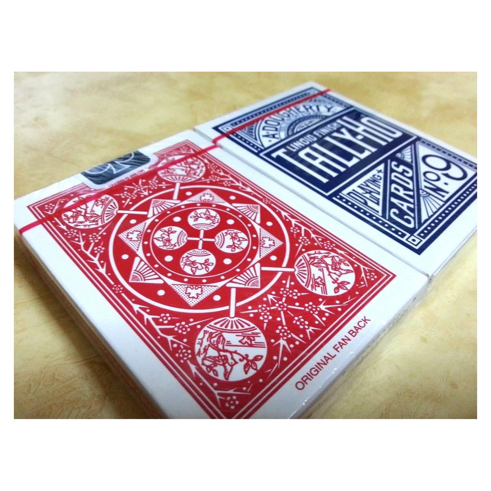 Cartas de Juego Tally Ho #9 Fan Back - 12 Barajas