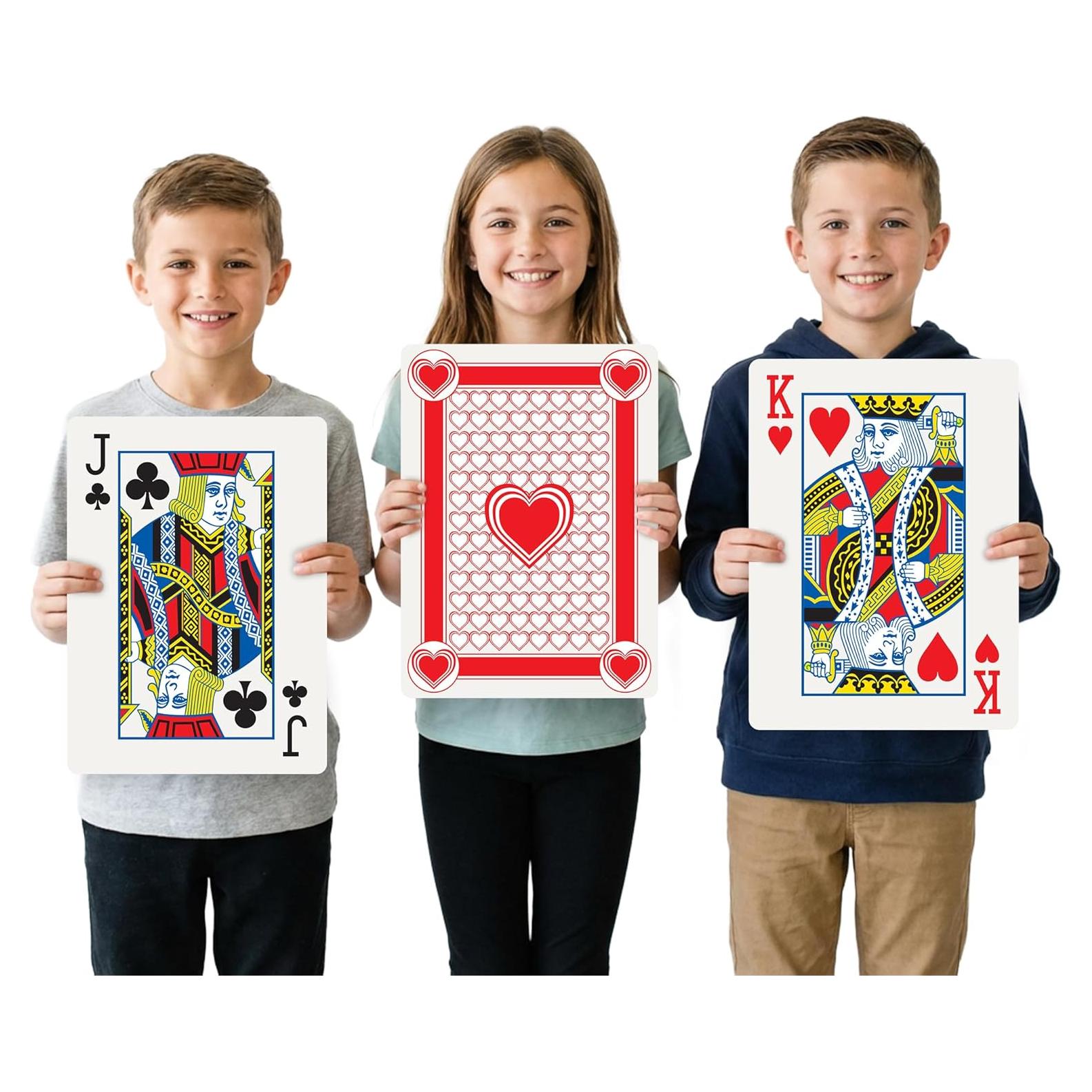 Cartas de Juego Jumbo Gamie - 52 Cartas + 2 Jokers - 26.67 cm x 36.83 cm