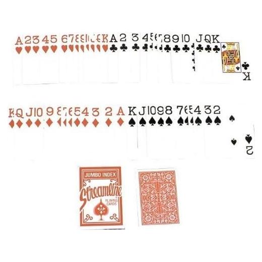 Baraja de Poker Jumbo Streamline WMU - Solo Rojo - 90.5g