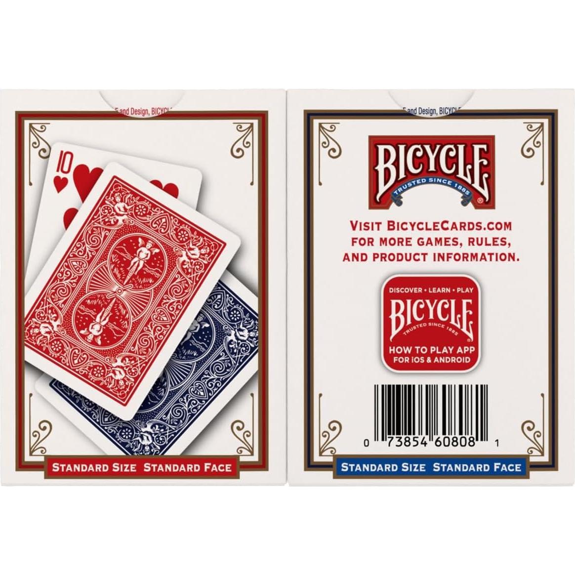 Barajas de Juego Bicycle Estándar 2 Paquete Rojo y Azul