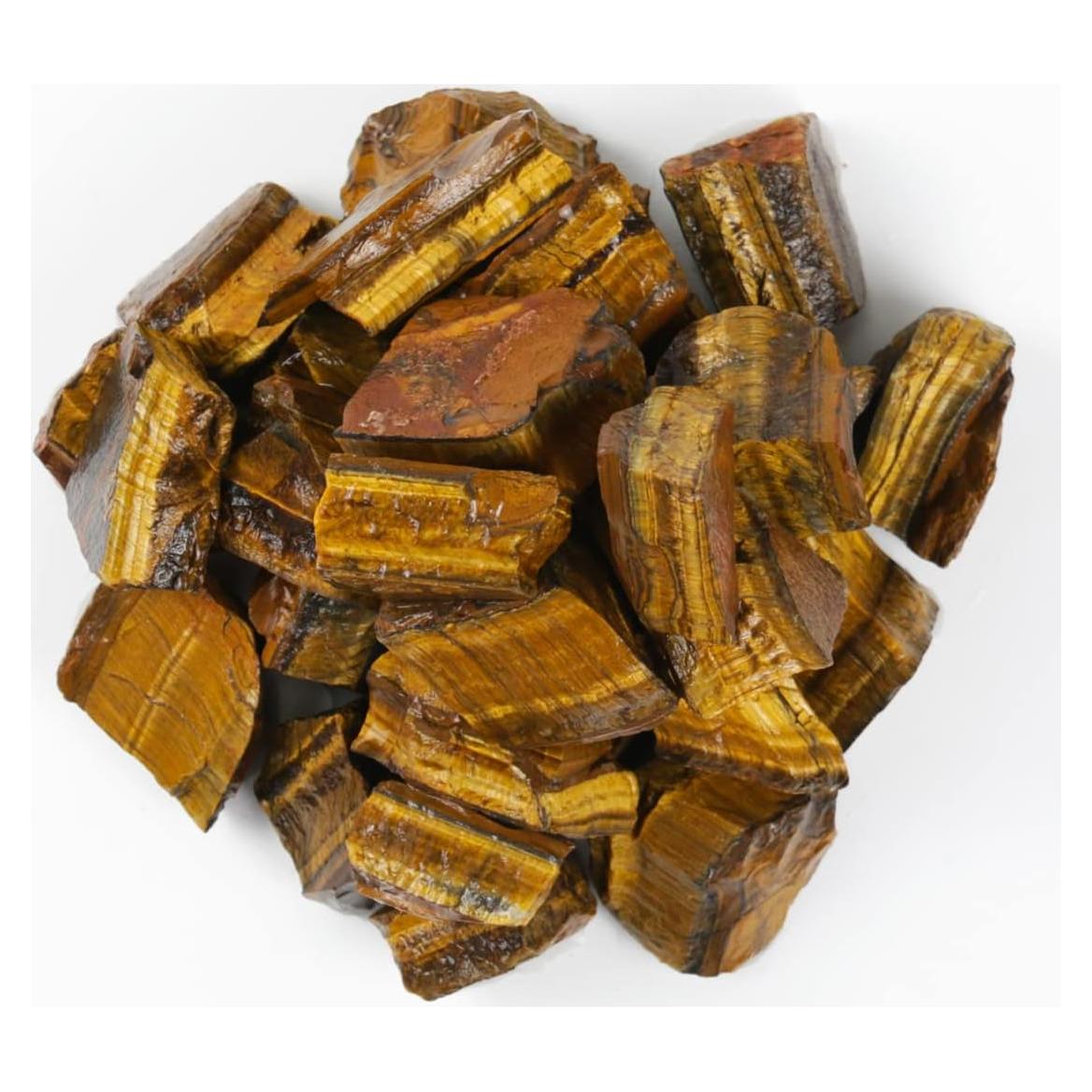 Piedra Ojo de Tigre Cruda 0.45 kg - Cristales Naturales Nvzi