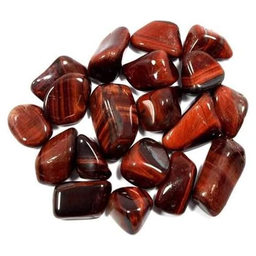 Piedra Ojo de Tigre Rojo Pulida Pachamama Essentials - 5 Piezas