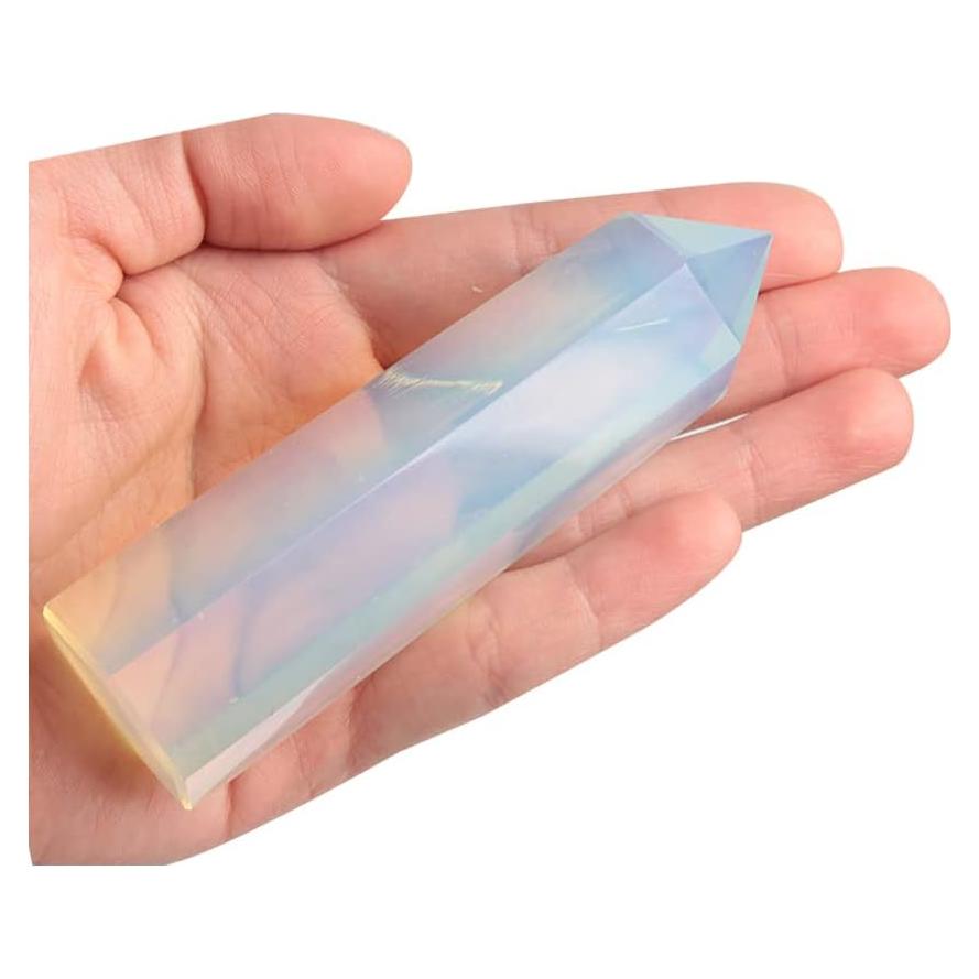 Obelisco de Cuarzo Opalita Acxico 90-100mm Reiki Sanación