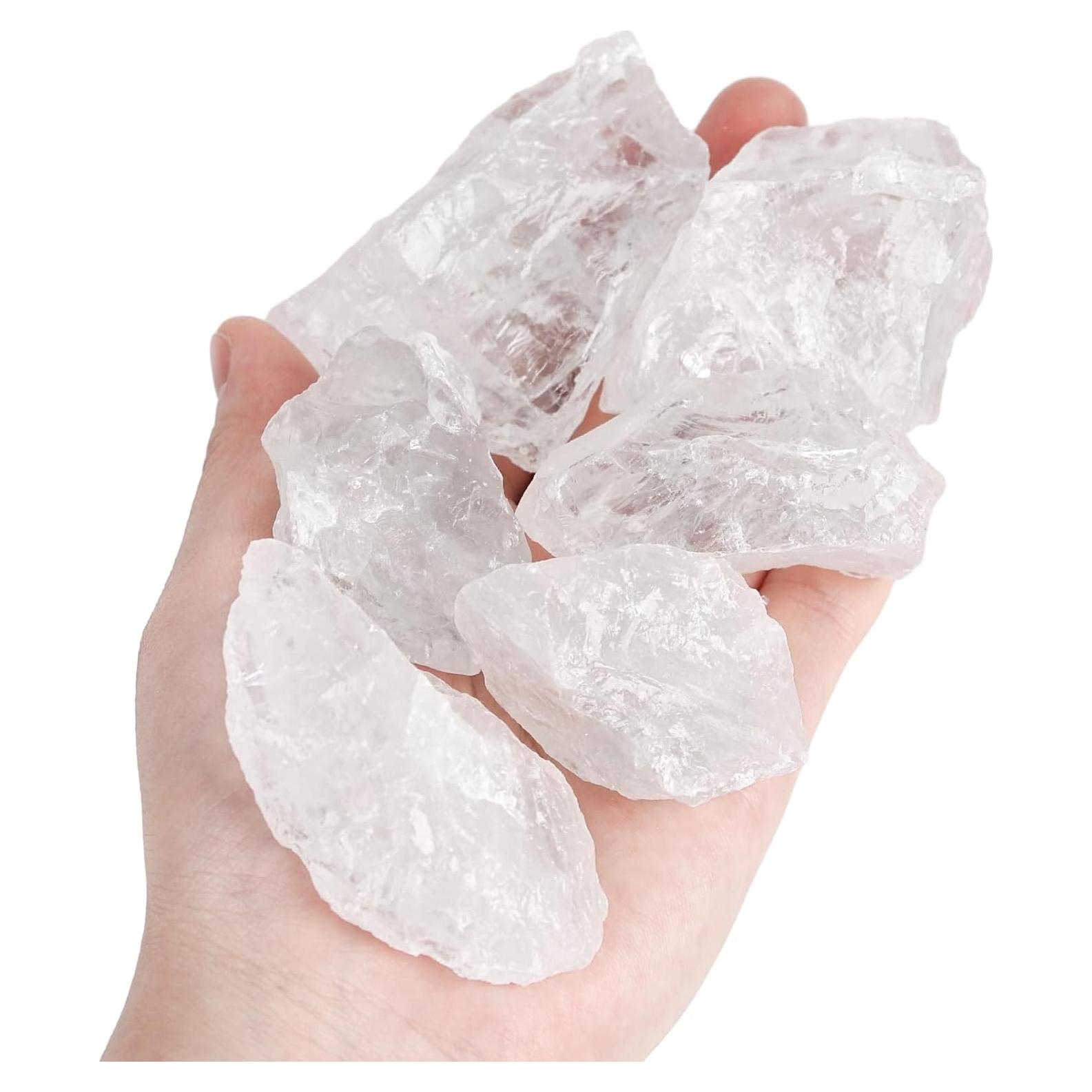 Set de 6 Piedras Naturales Crudas JOHOUSE Cuarzo Claro 300g