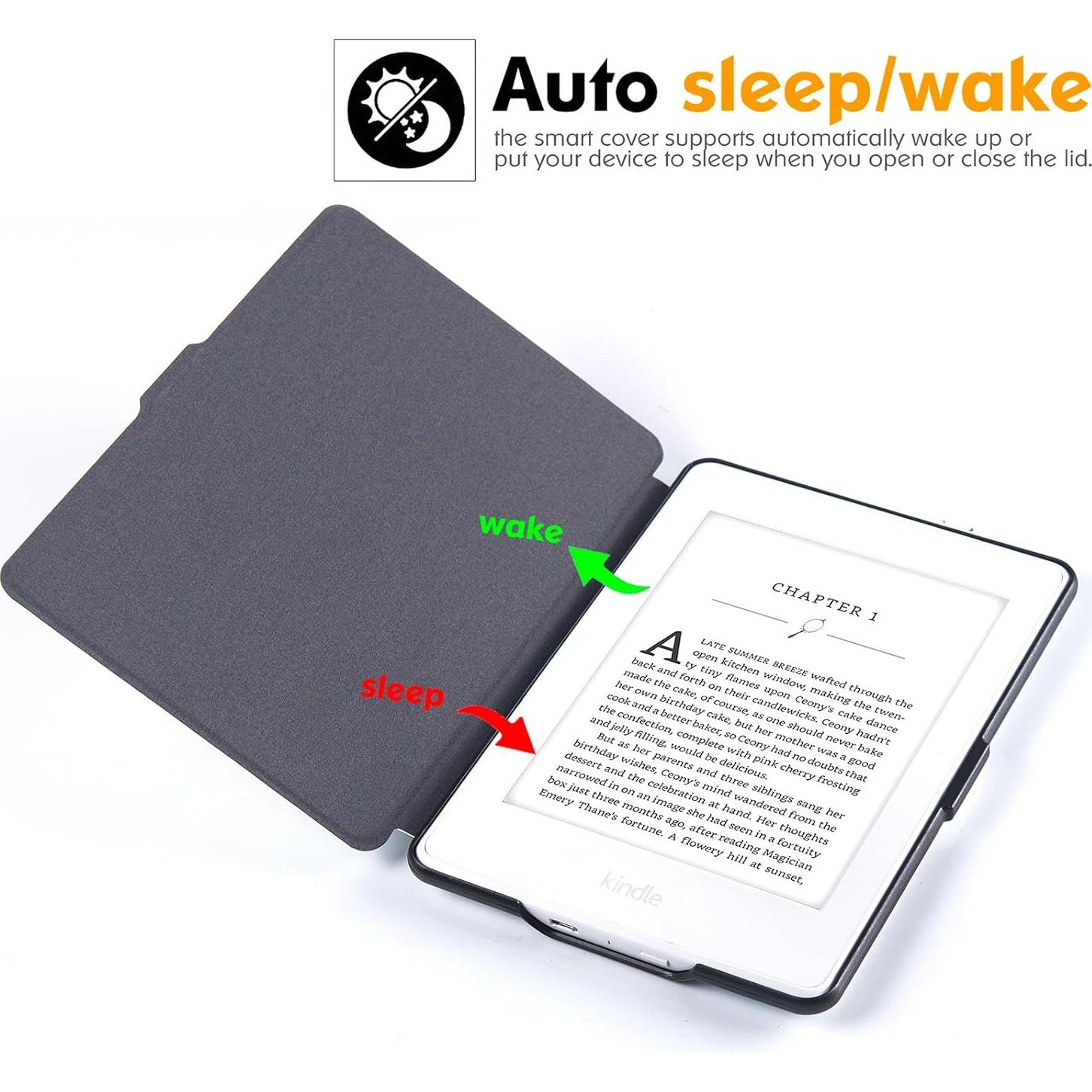 Funda delgada BOZHUORUI para Kindle Paperwhite 5ta/6ta/7ma Gen