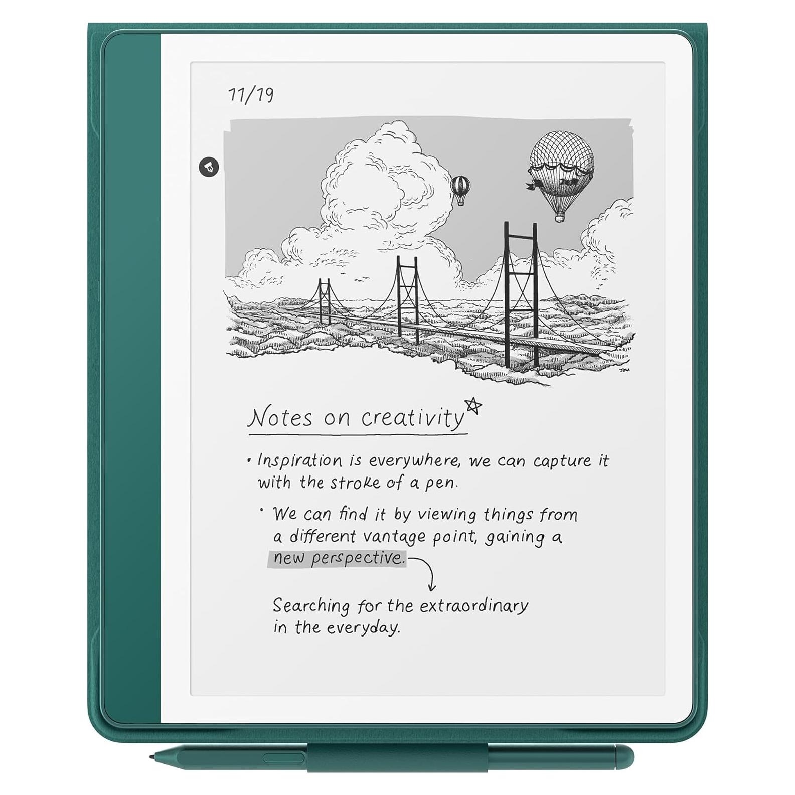 Funda de Cuero Vegetal para Kindle Scribe - Amazon - Jade