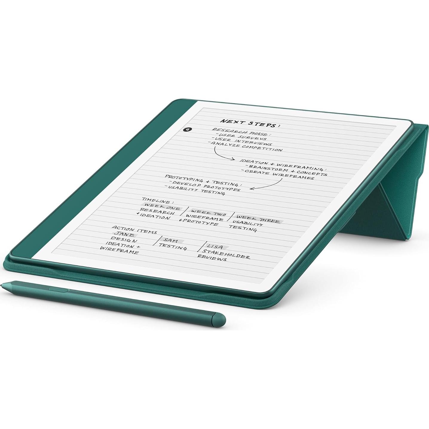 Funda de Cuero Vegetal para Kindle Scribe - Amazon - Jade