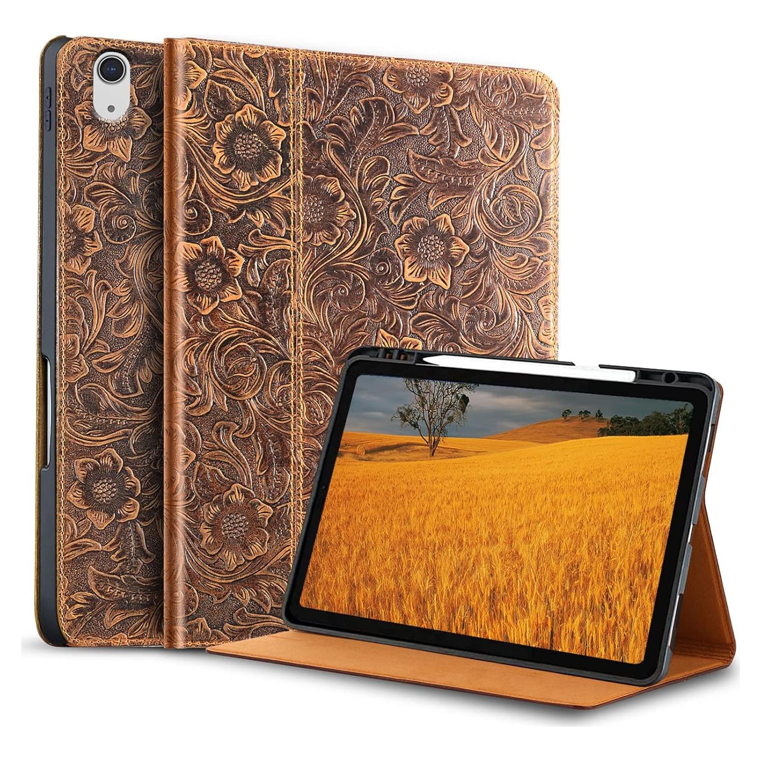 Funda de Cuero Gexmil para iPad 11" y 10.9" - Marrón