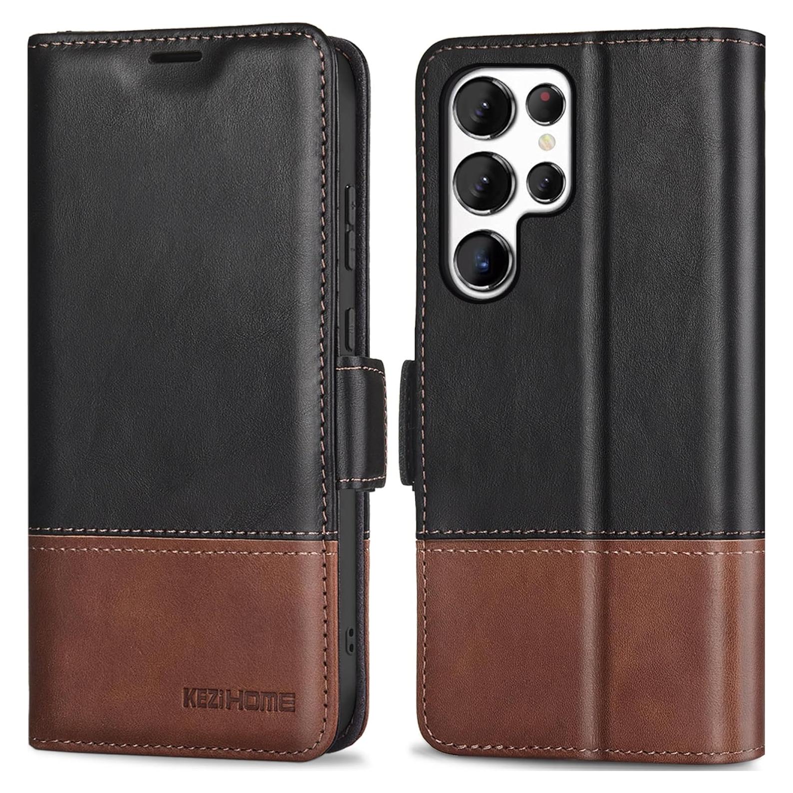 Funda de Cuero KEZiHOME para Samsung Galaxy S25 Ultra - RFID