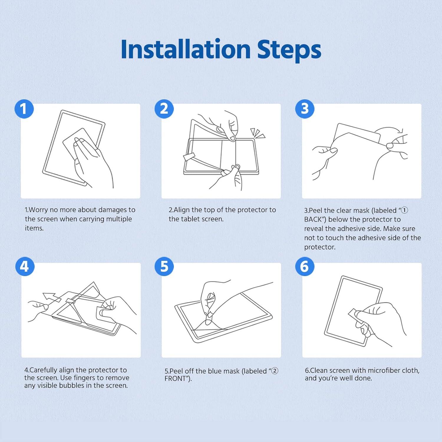 MoKo Paquete de 2 Protectores de Pantalla 13" para Surface Pro