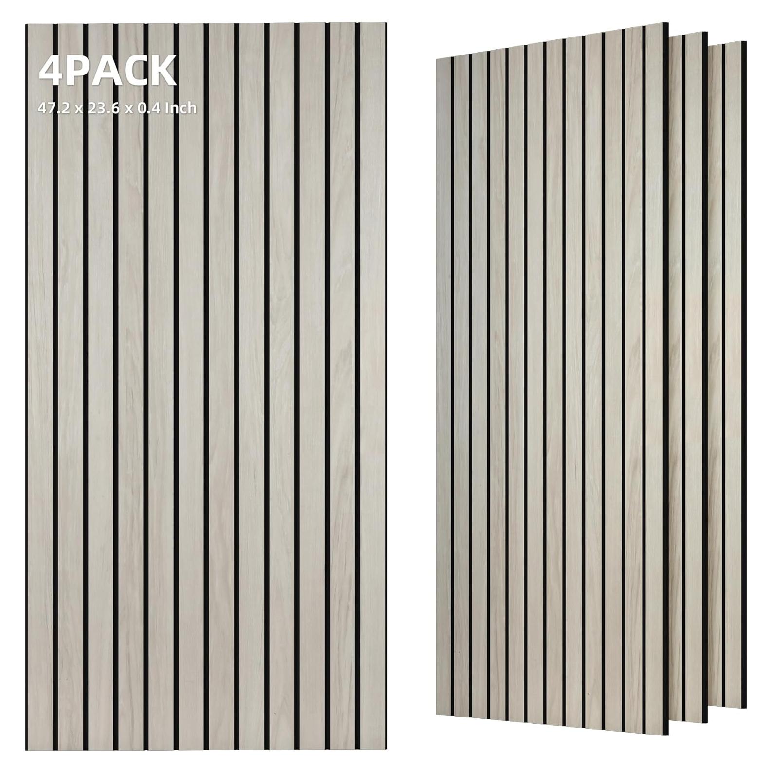 Panel Acústico de Madera TO-TH, 4 Piezas 120x60 cm Aislantes