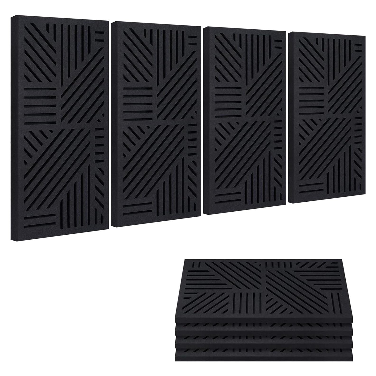 Paneles Acústicos Autoadhesivos BUBOS 4 Pack 60x30cm Negro