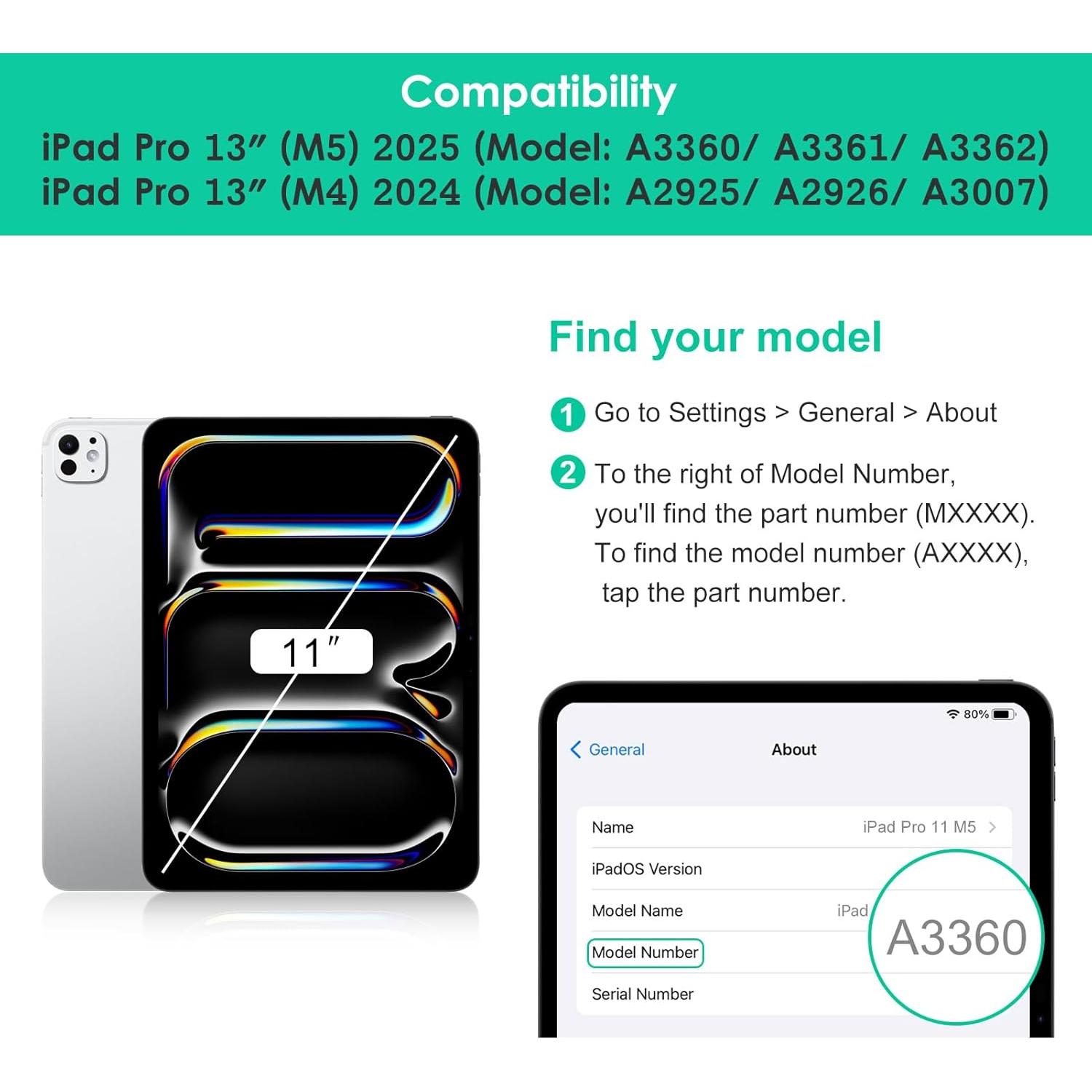 Funda de Cuero Premium DTTO para iPad Pro 13" M4/M5 2024/2025