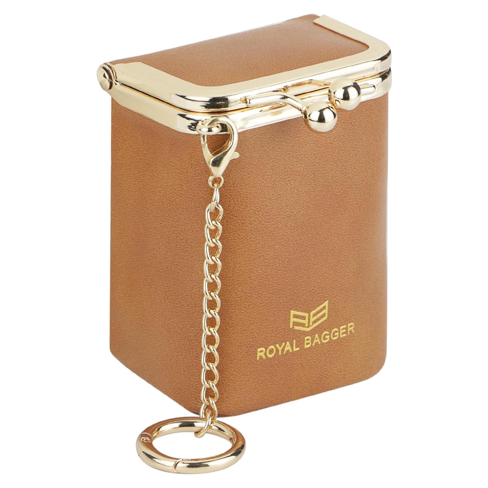 Estuche de Cosméticos Royal Bagger 3241 Cuero Marrón con Espejo