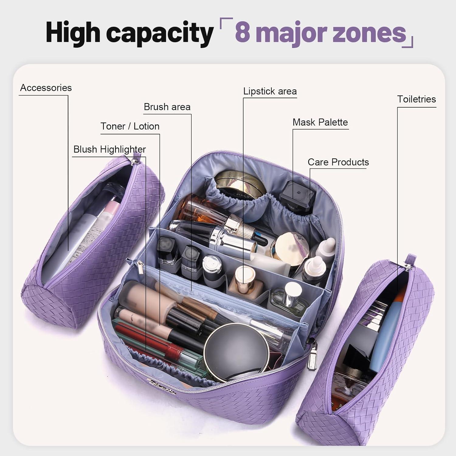 Bolsa de Maquillaje de Viaje BOYATU 3 Piezas Impermeable