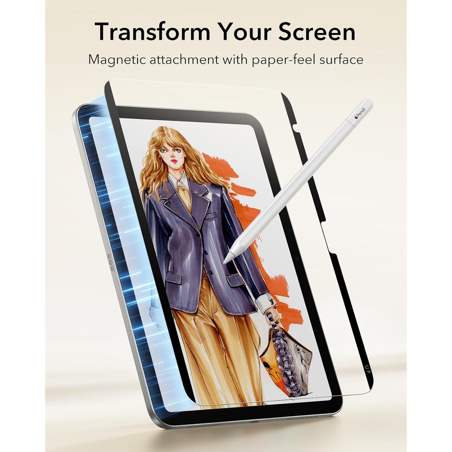 Protector de Pantalla Magnético Paper-Feel ESR para iPad 11"/10"