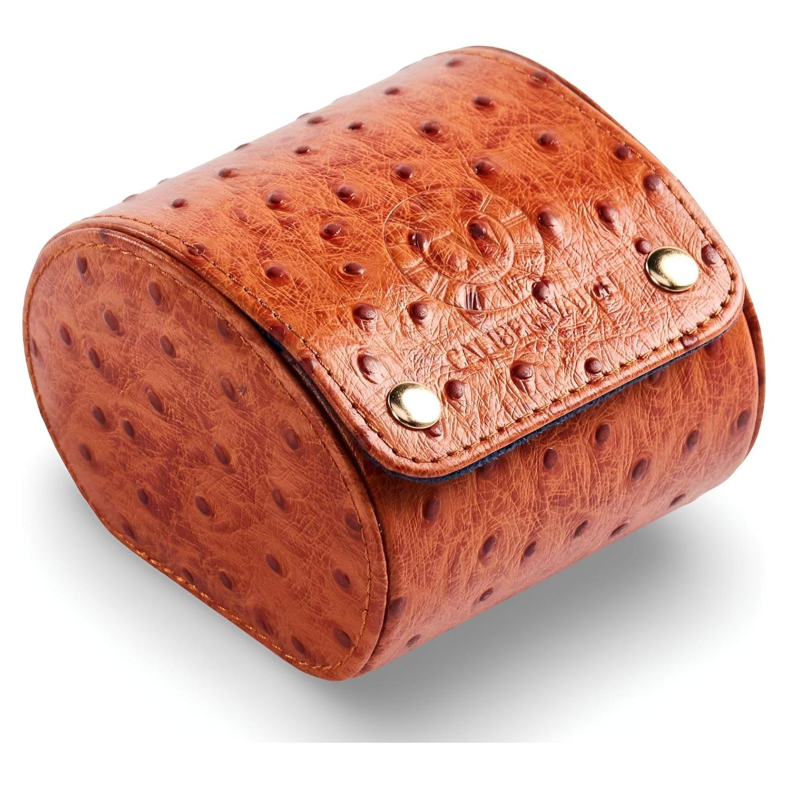Estuche de viaje para reloj Caliber Watch cuero Napa cognac