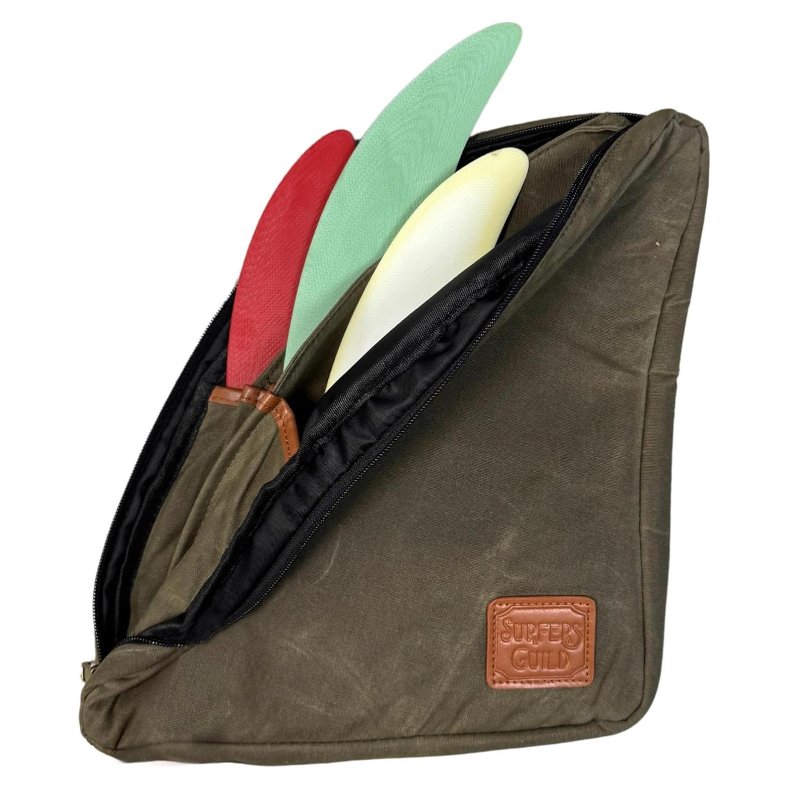 Funda de Aletas de Surf WP West Path Verde 3 Compartimentos