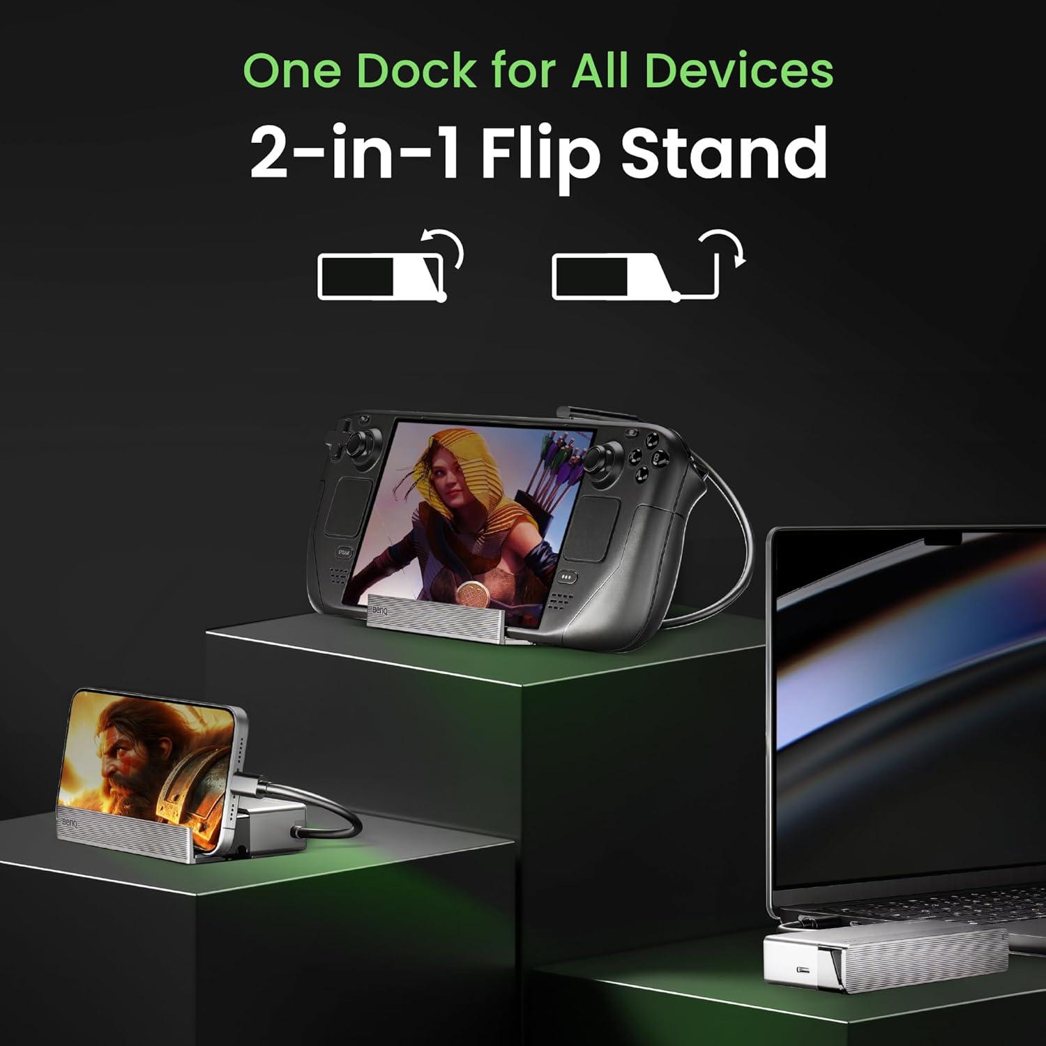 Dock USB4 BenQ GR10 para Steam Deck | HDMI 8K 60Hz