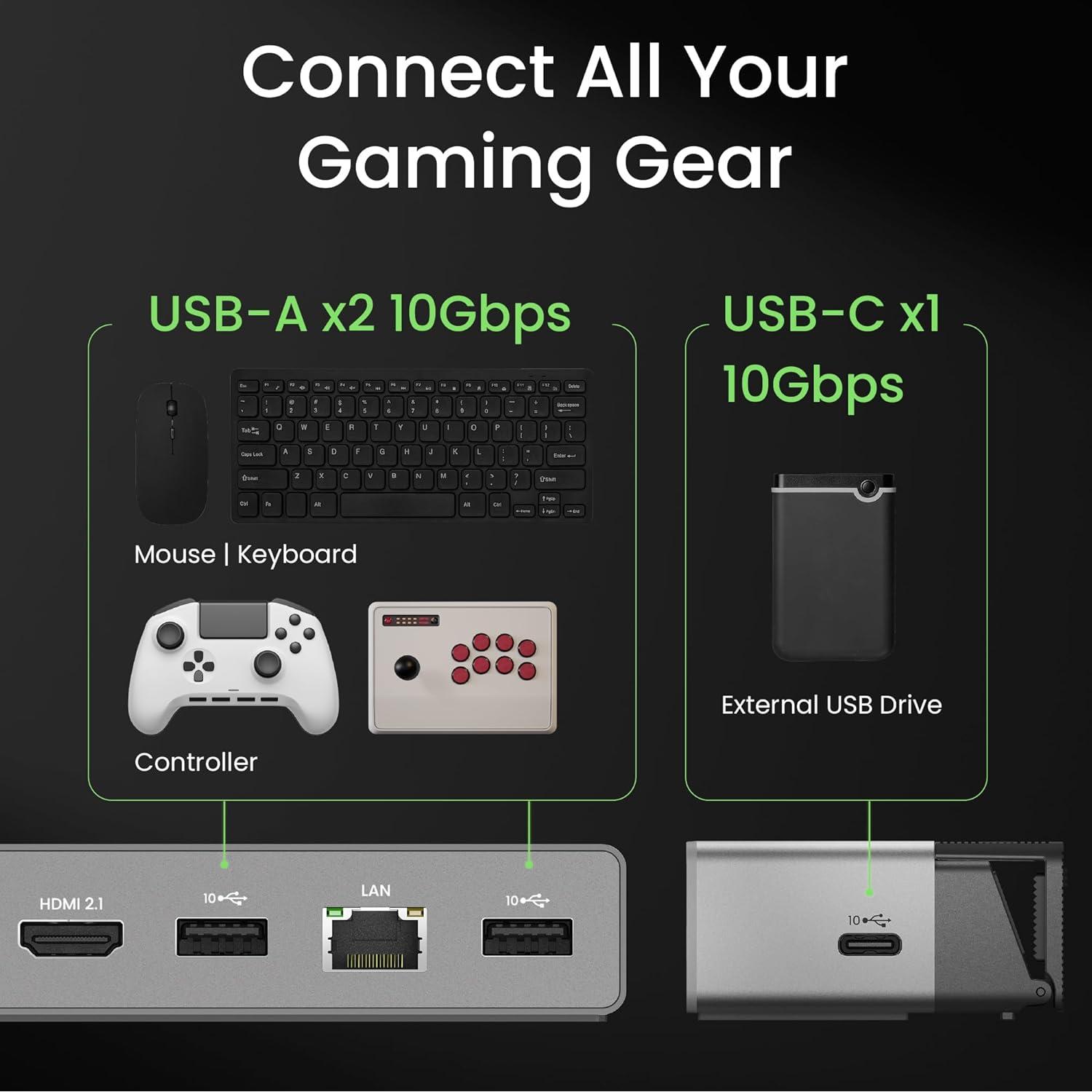 Dock USB4 BenQ GR10 para Steam Deck | HDMI 8K 60Hz