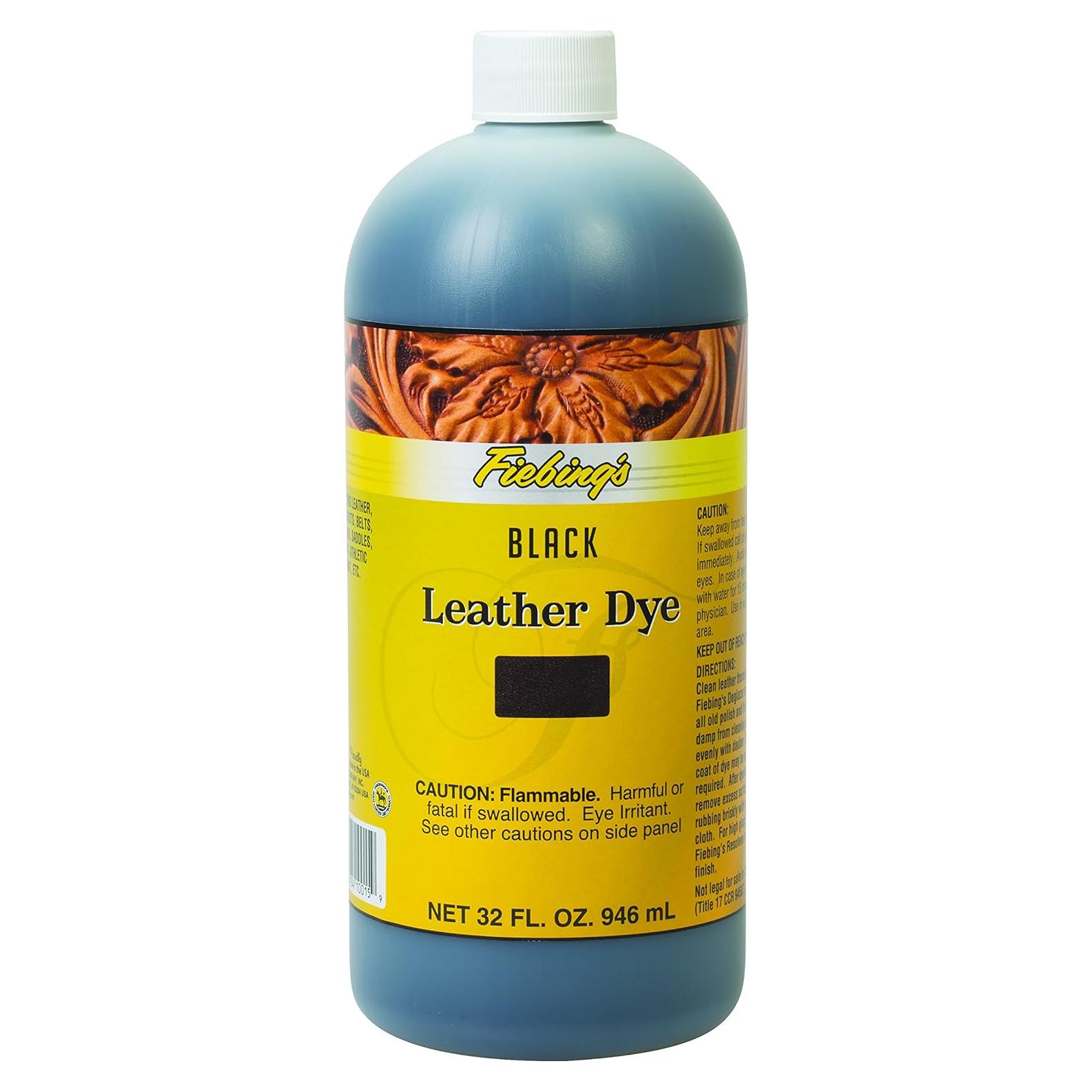 Tinte para Cuero Fiebing's 0.95L Negro Líquido