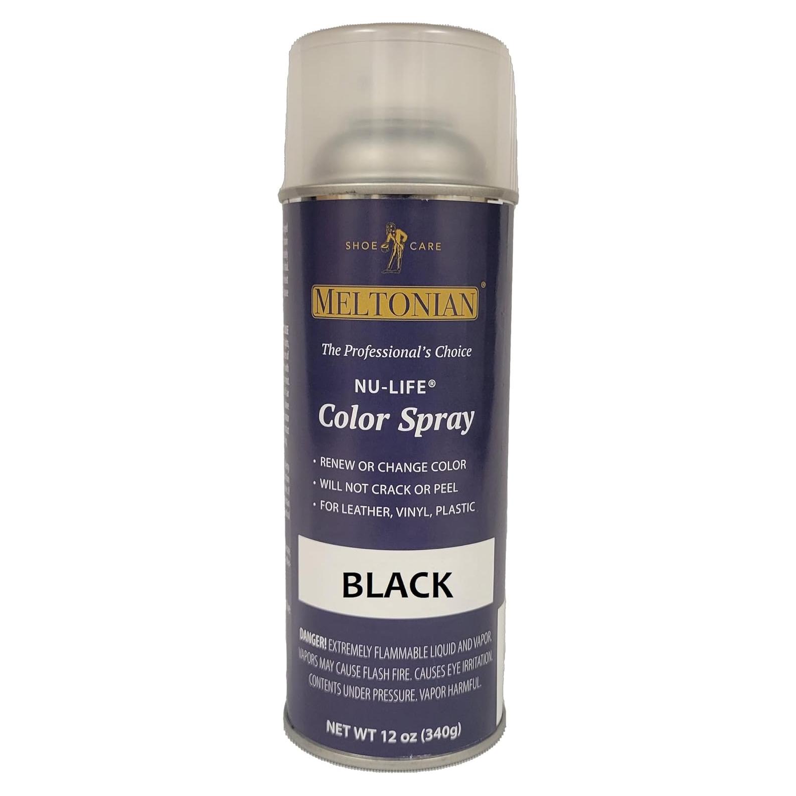 Pintura en aerosol Meltonian NU-LIFE 340g Negro para cuero y plástico