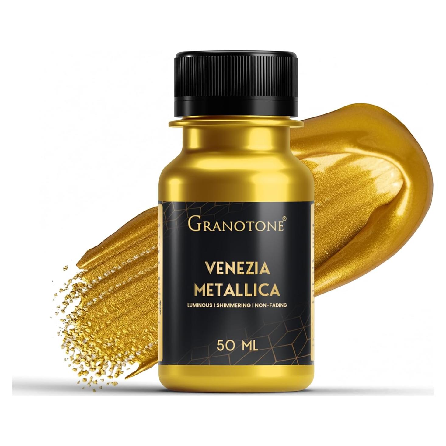 Pintura Acrílica Metalizada GRANOTONE Oro 50ml No Tóxica