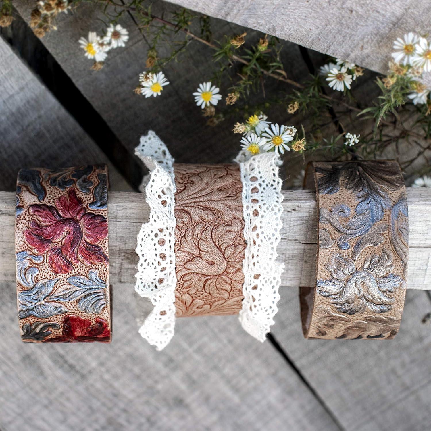 Pieza de Cuero Veg Tan Realeather 23x7.6 cm Natural