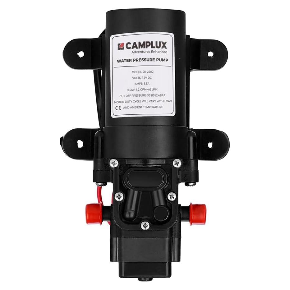 Bomba de Agua 12V Camplux JK-2202 Diafragma 1.2 GPM