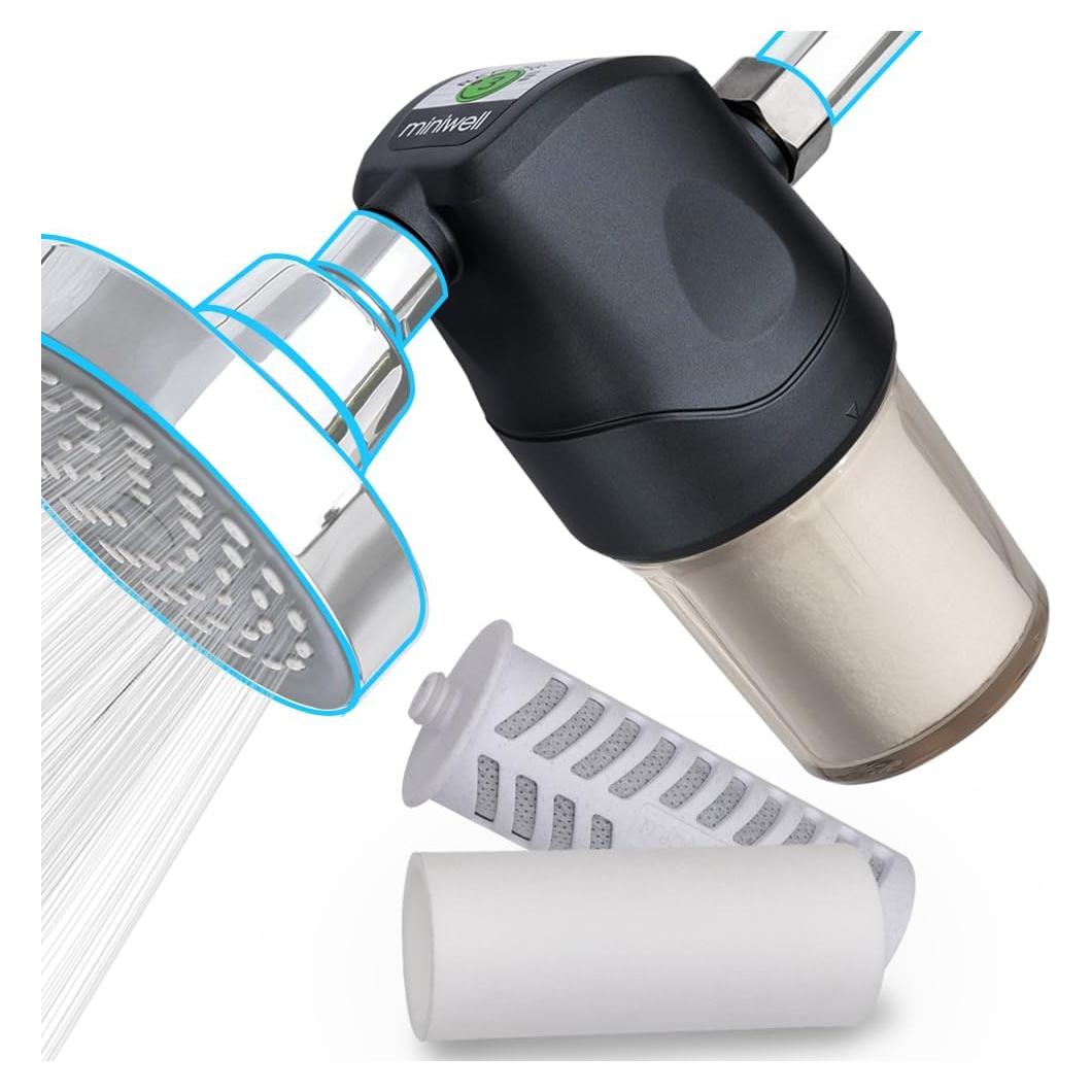 Filtro de Ducha Miniwell L700 - Purificador de Agua, Negro
