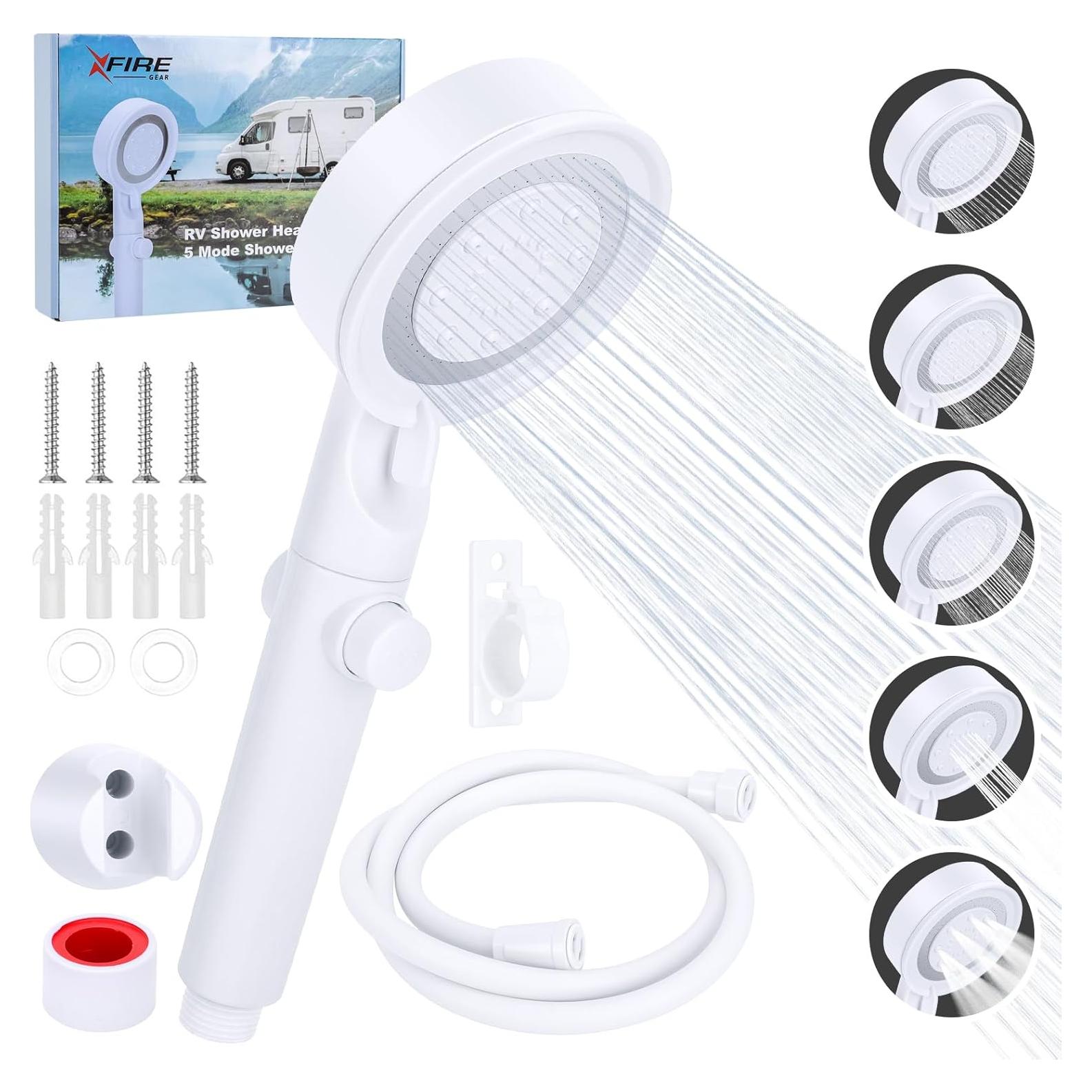 Cabezal de Ducha RV XFIRE-GEAR con Manguera 1.5m 5+1 Modos