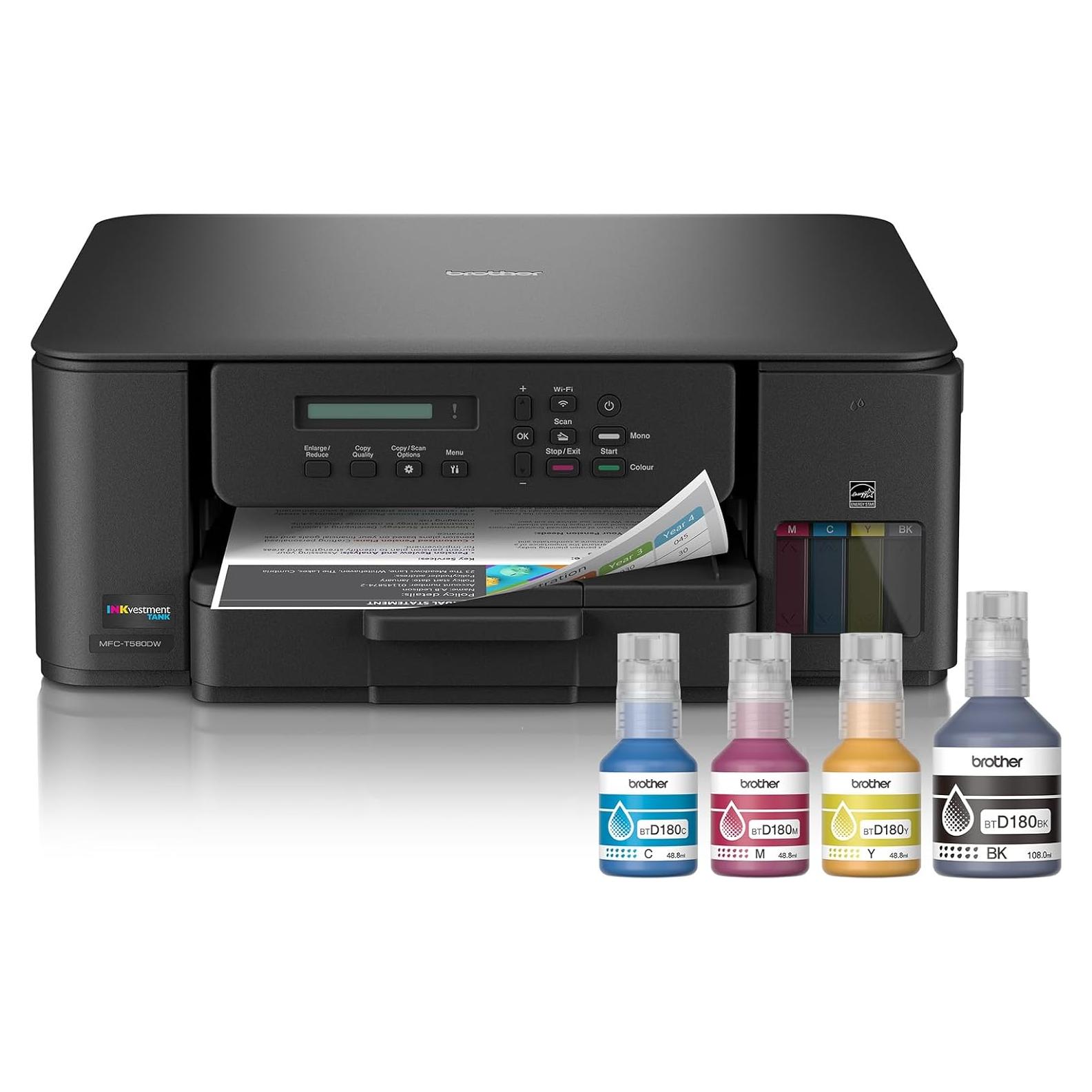 Impresora Multifuncional Brother MFC-T580DW Inalámbrica a Color