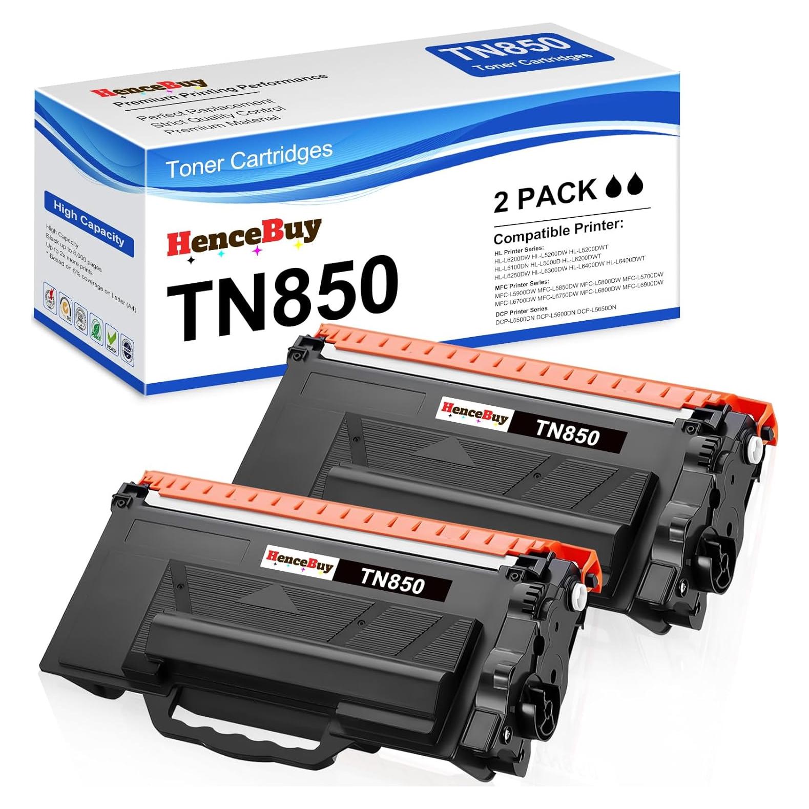Cartucho de Tóner TN850 Alto Rendimiento HenceBuy - Paquete de 2