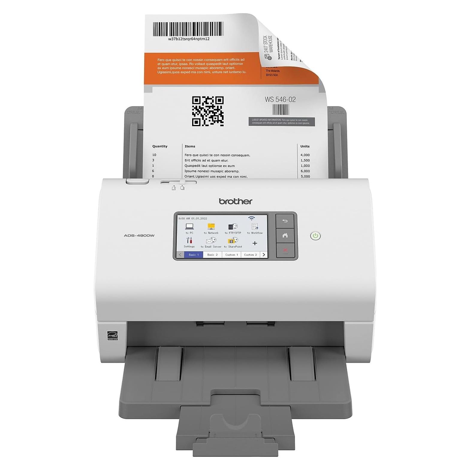 Escáner de Escritorio Brother ADS-4900W Dúplex Inalámbrico