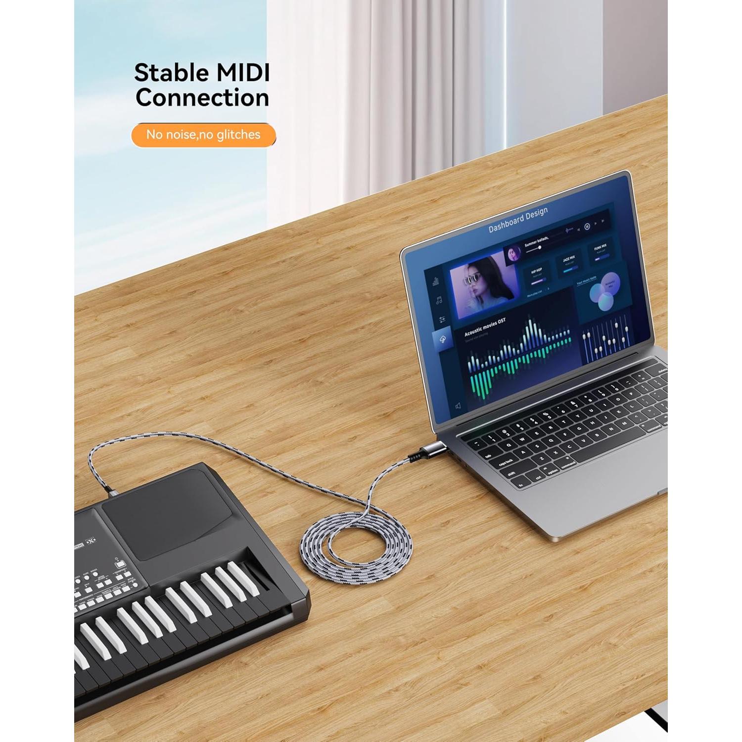 Cable de Impresora USB 2.0 SNANSHI 1.83m - A a B, Alta Velocidad