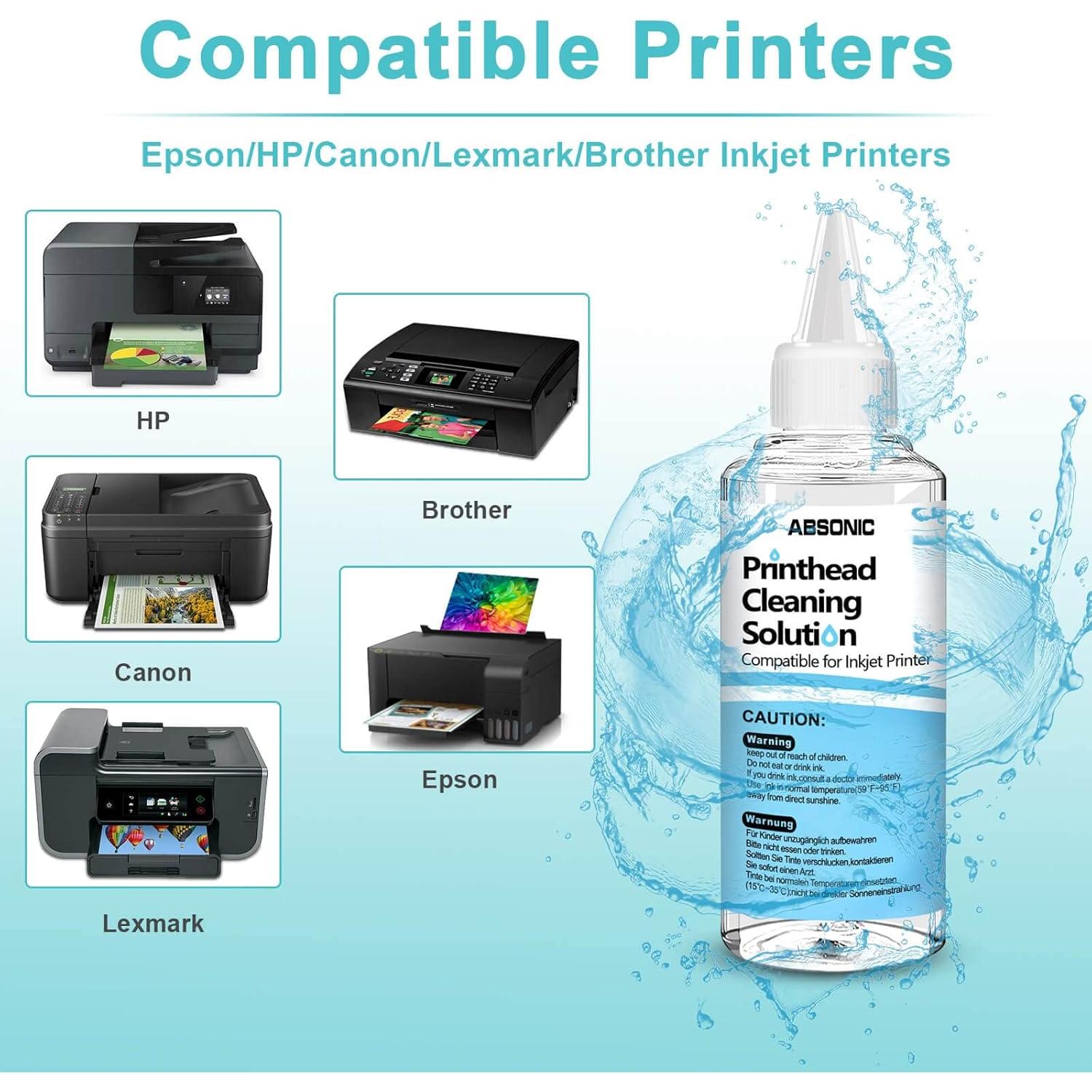 Kit de limpieza de cabezales de impresora Absonic 100mL