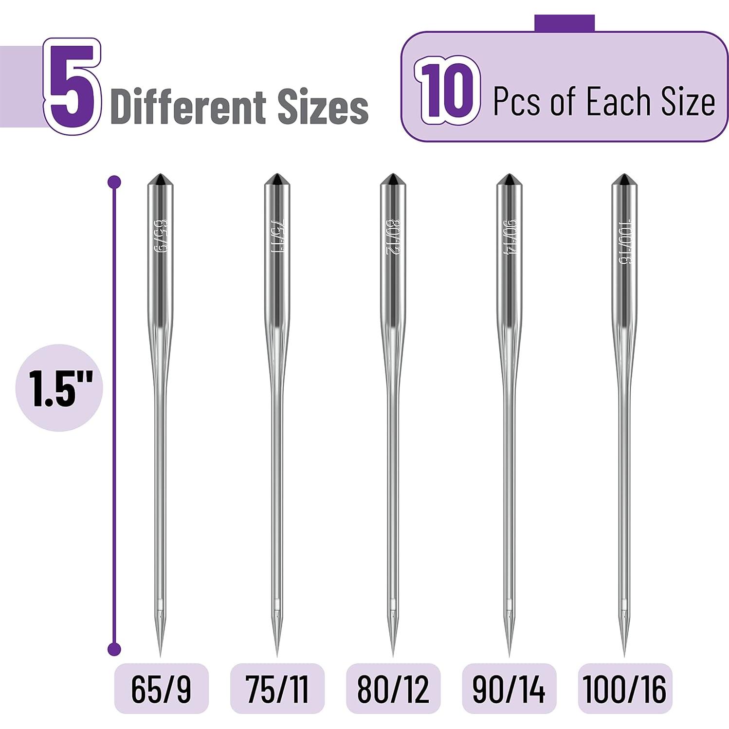 Agujas de Máquina de Coser Mr. Pen, Paquete de 50, Universales